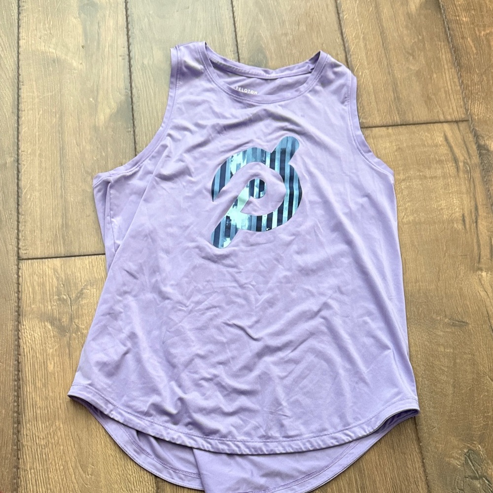Purple Sleeveless Top with Logo